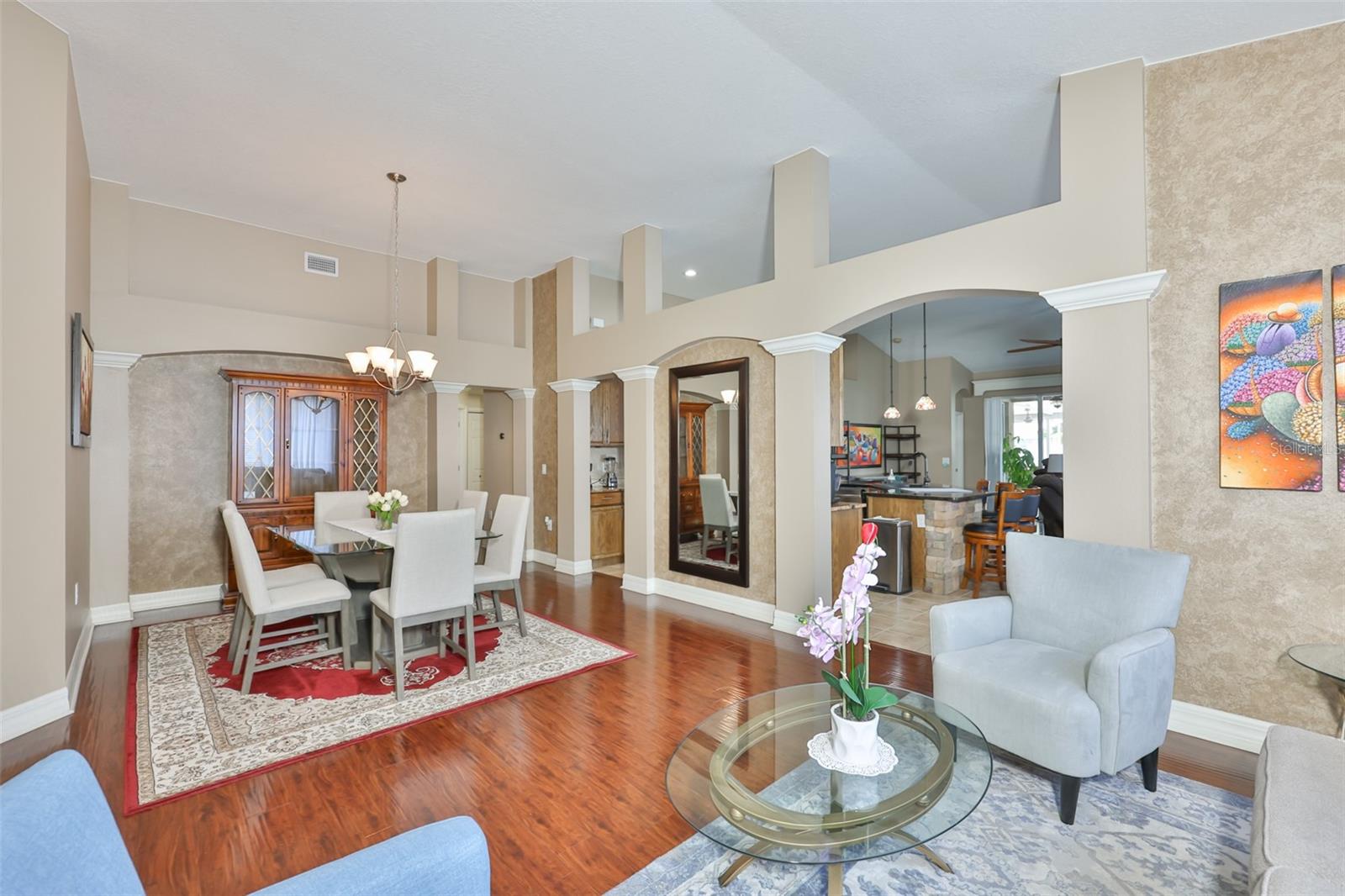 Opens to the Kitchen and Family Room