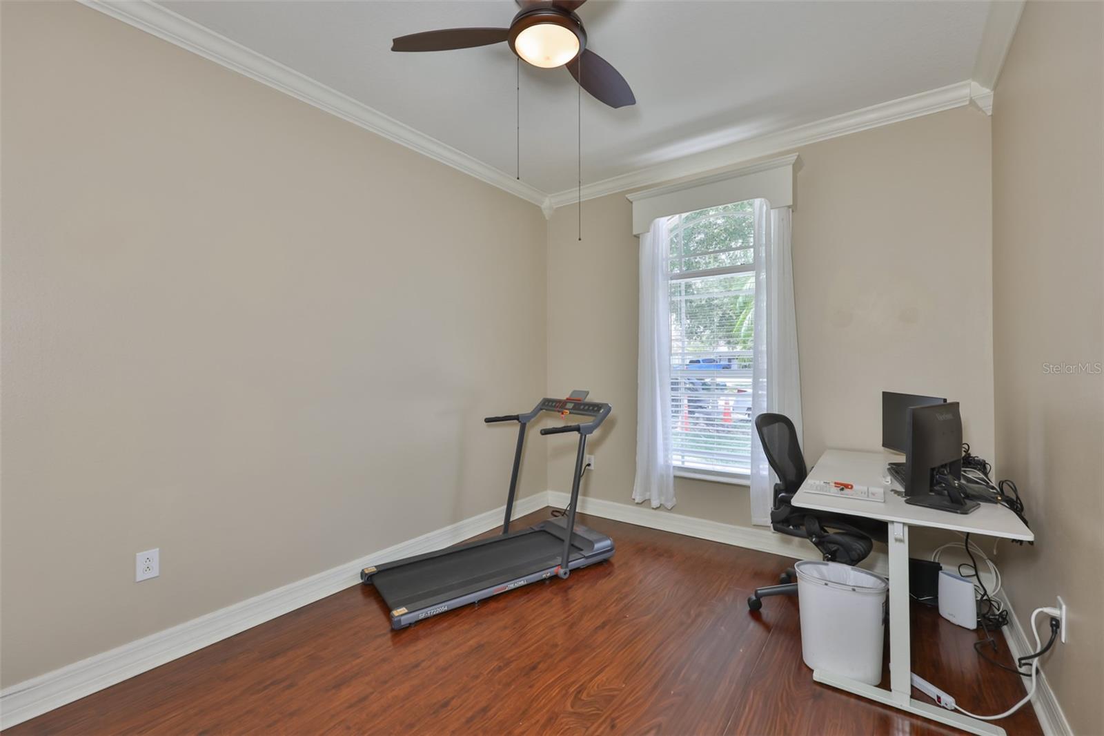 4th bedroom at front of home makes a great office