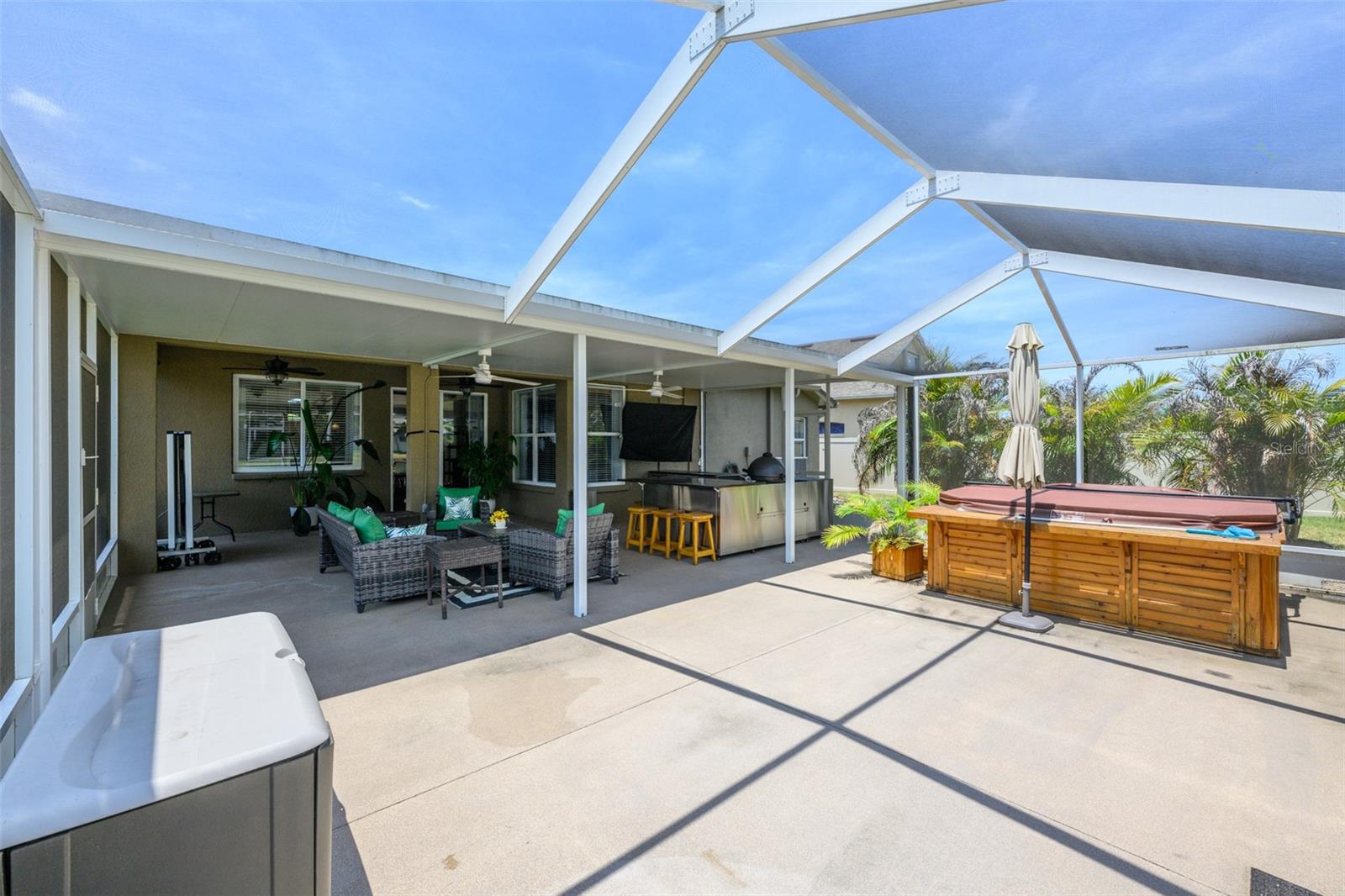 50% covered by roof