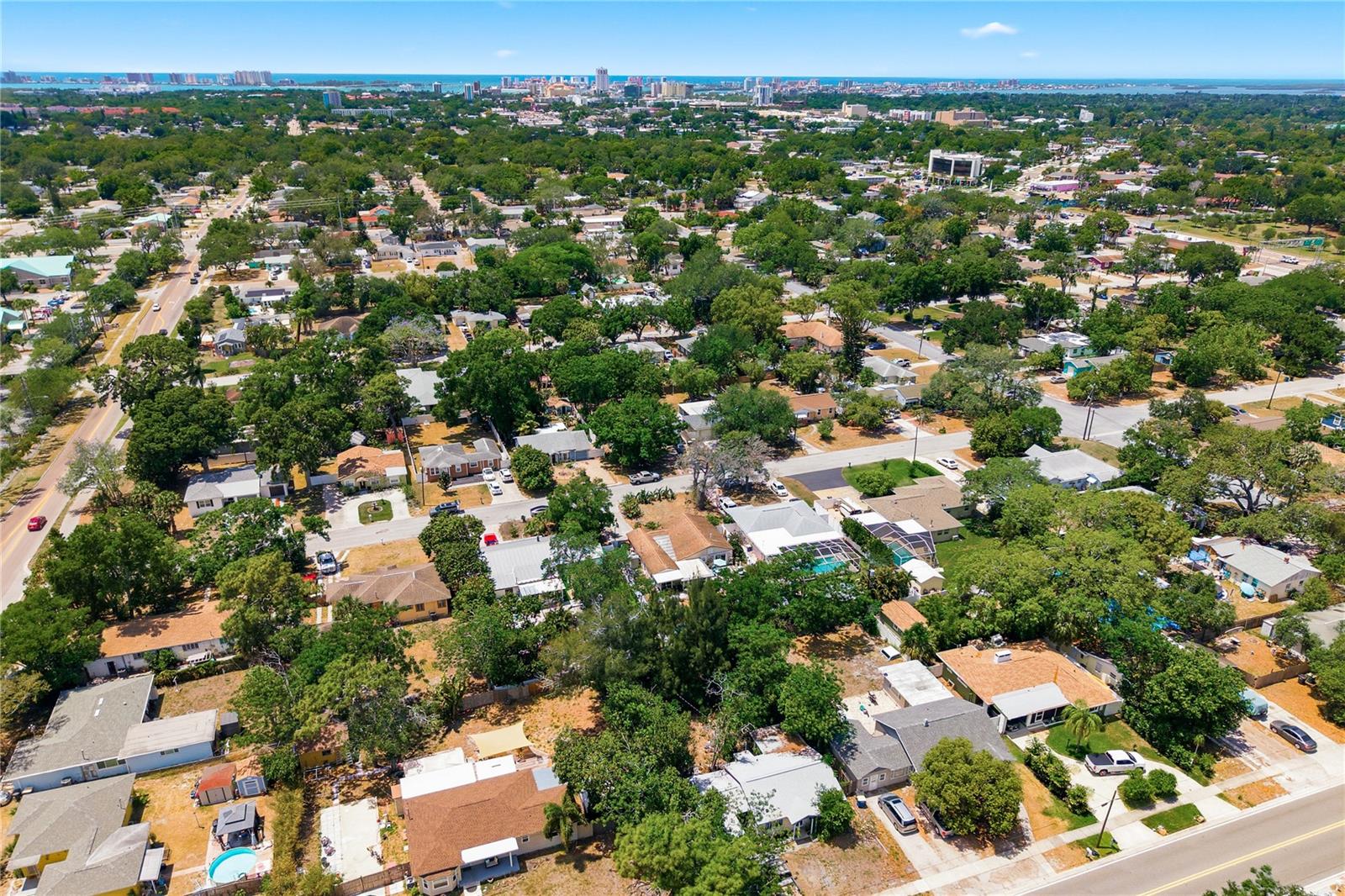 Downtown Clearwater and The Gulf in distance