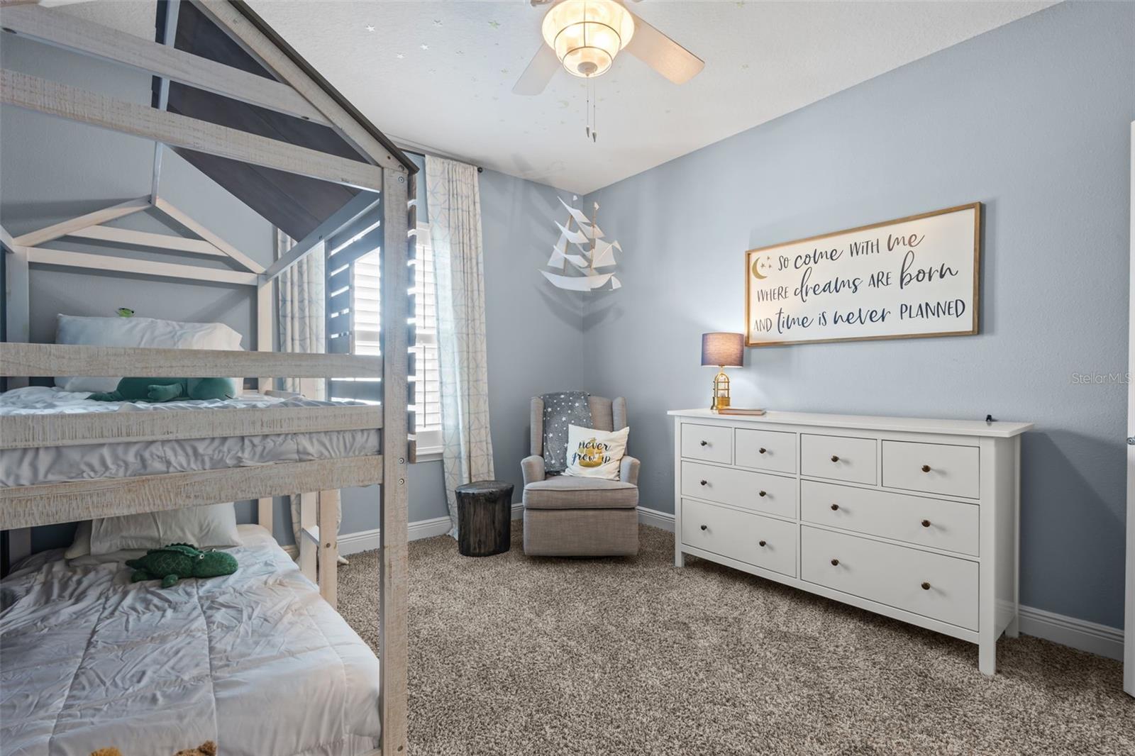 Bedroom 2 - has walk in closet with custom built ins
