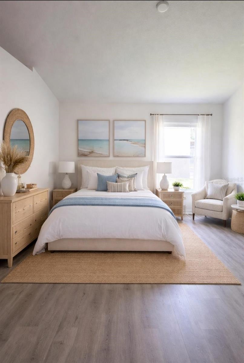 Virtually Staged Primary Bedroom