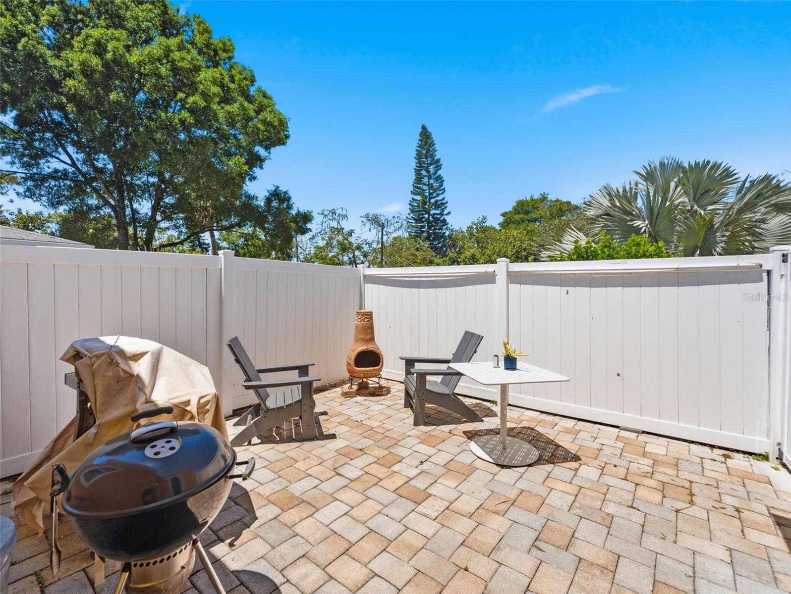 Rear patio view 2, note vinyl fence for privacy is already there for you!