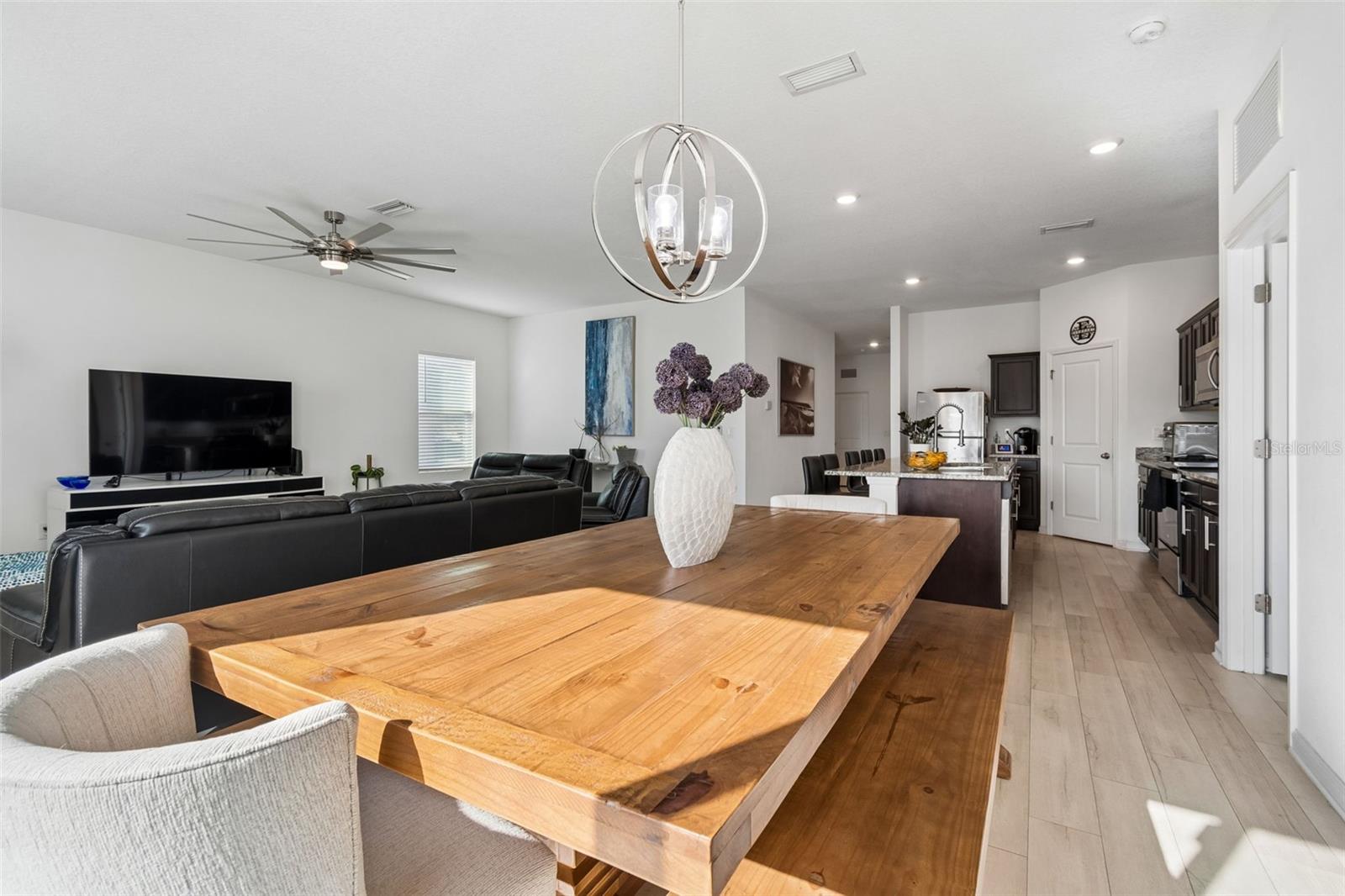 Dining and Living Room open concept