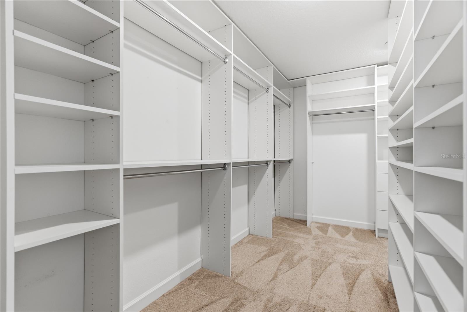 Custom closet in Owner's suite