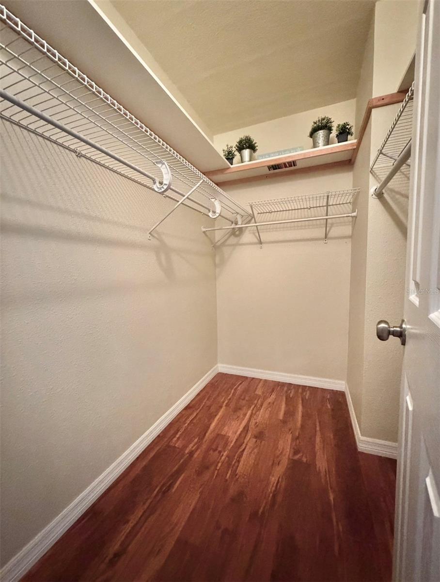 The primary walk-in closet