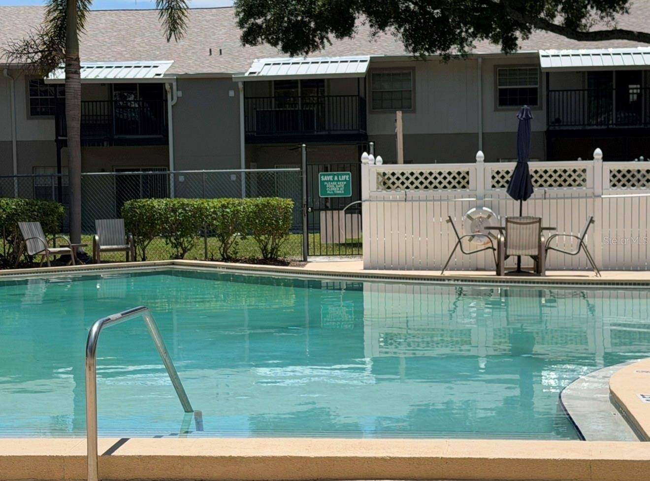 Ample seating areas...some in the shade as well.