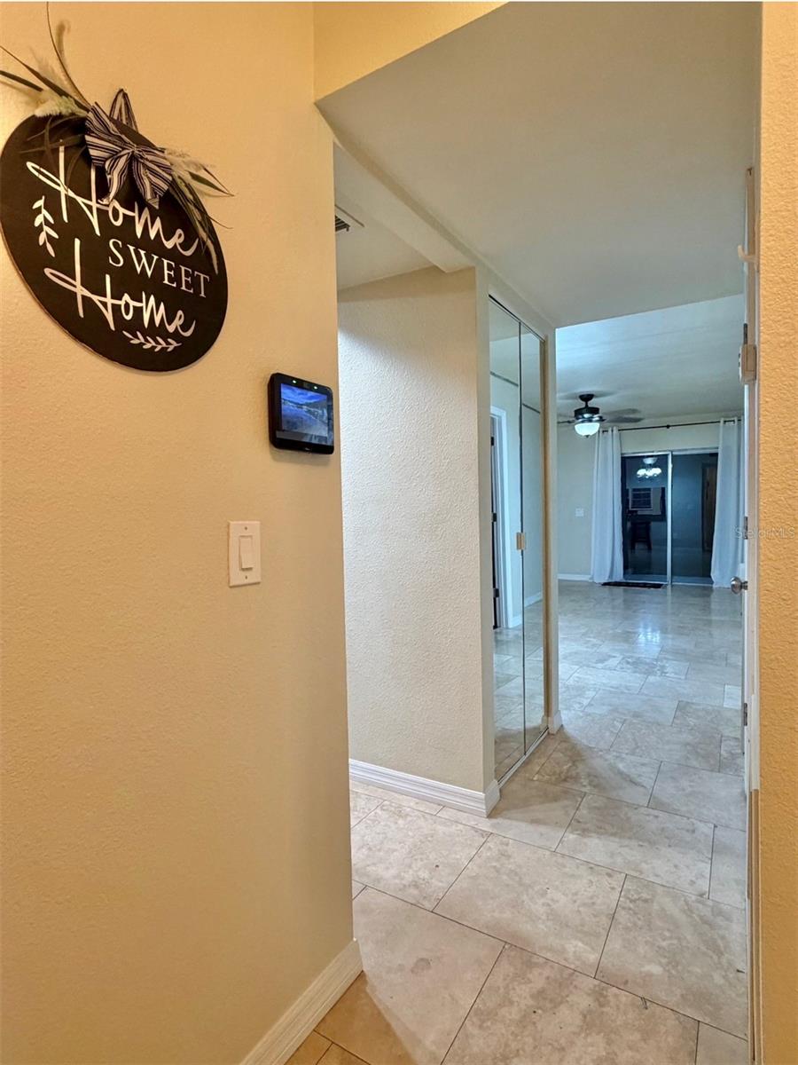 From the front door, looking in.
