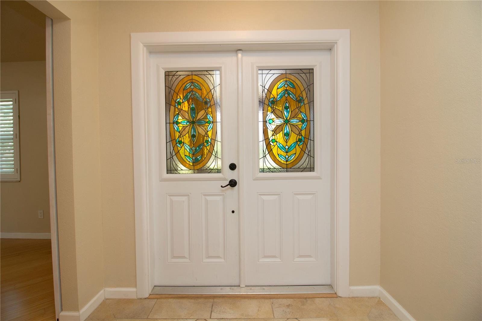 Hurricane rated Stained Glass Front Door