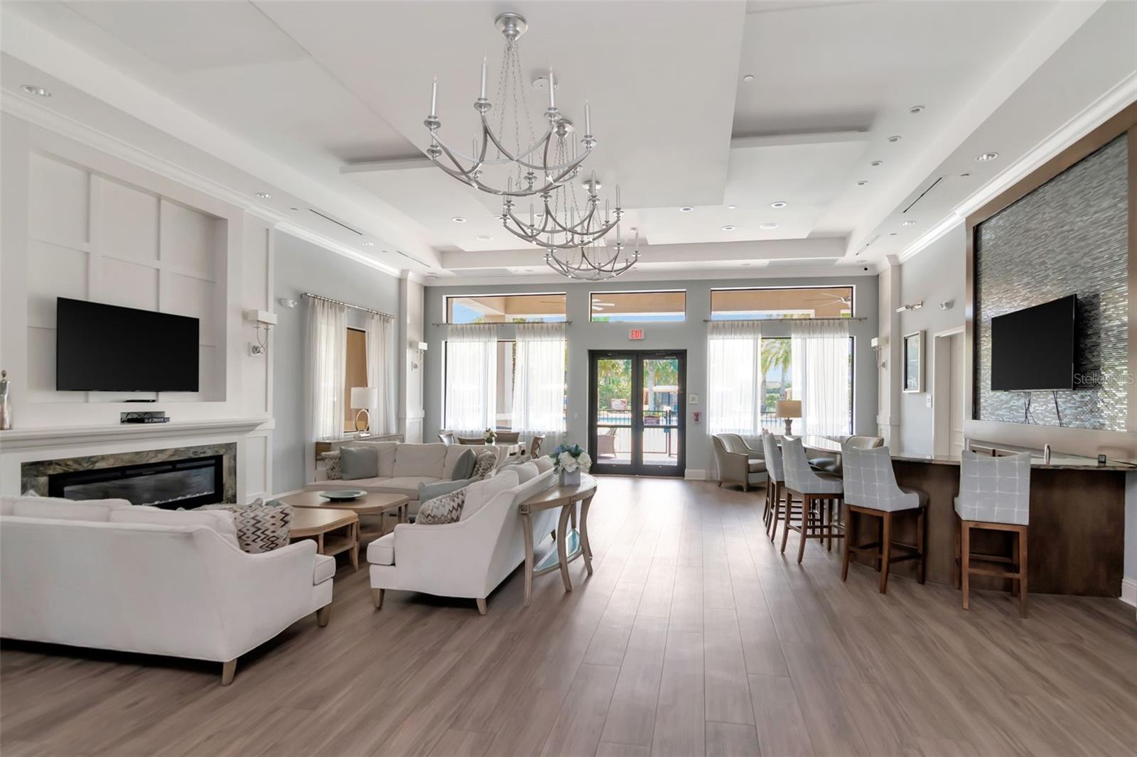 Clubhouse lounge seating area