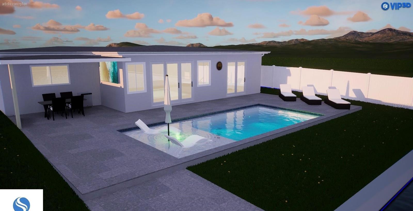 Potential pool plans 14x30 foot pool shown to scale