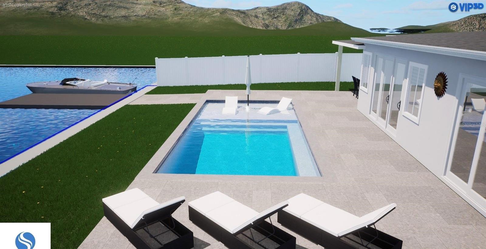 Potential pool plans 14x30 foot pool shown to scale