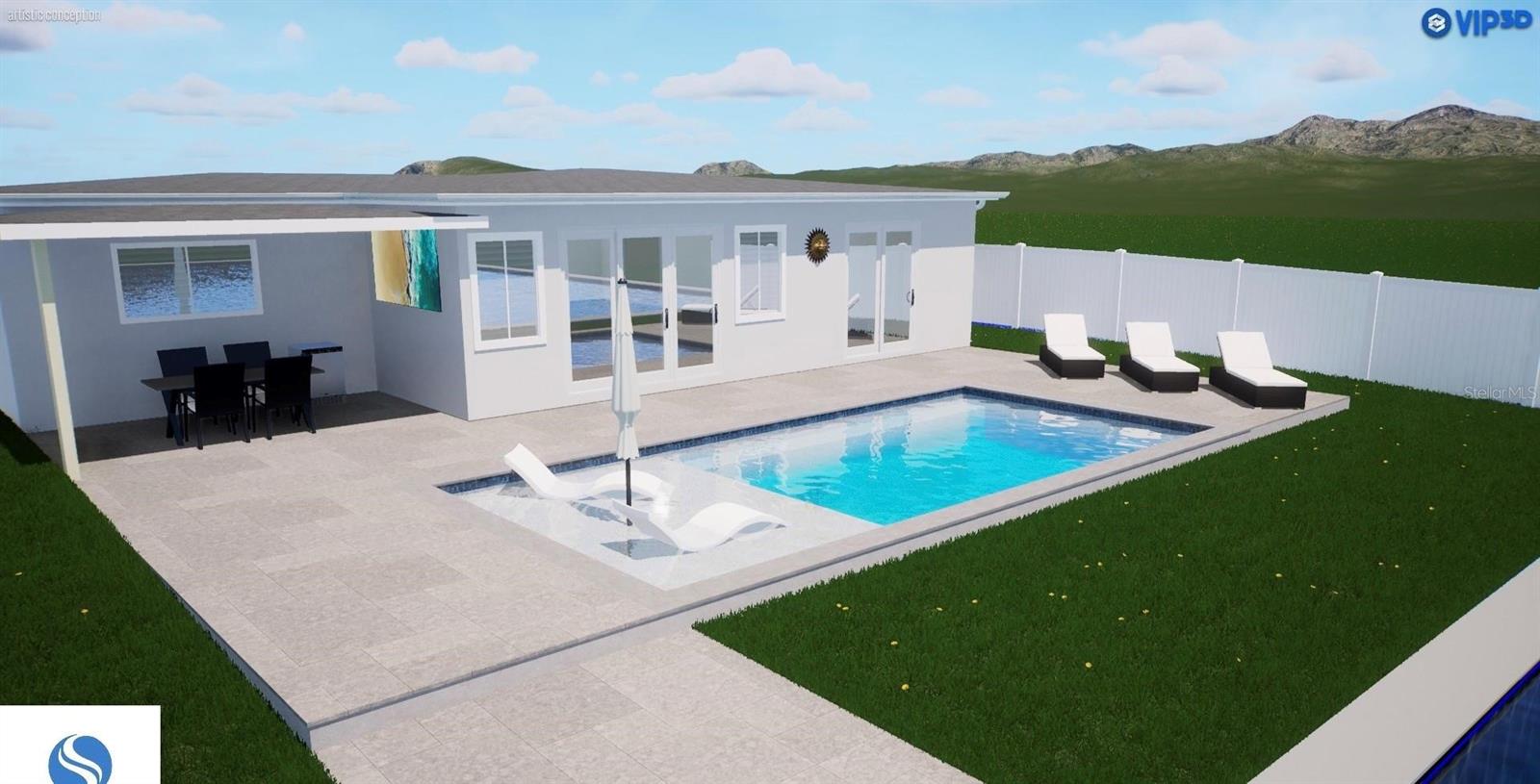 Potential pool plans 14x30 foot pool shown to scale