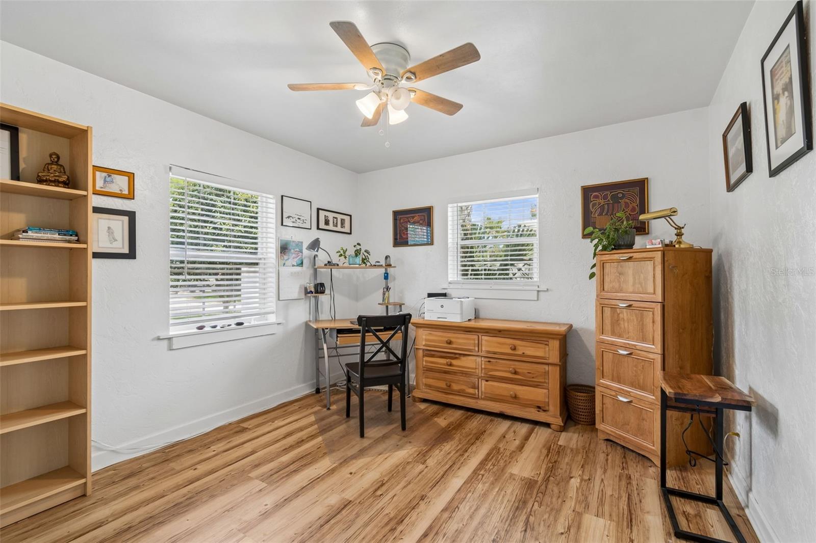 Guest bedroom with plenty of natural light