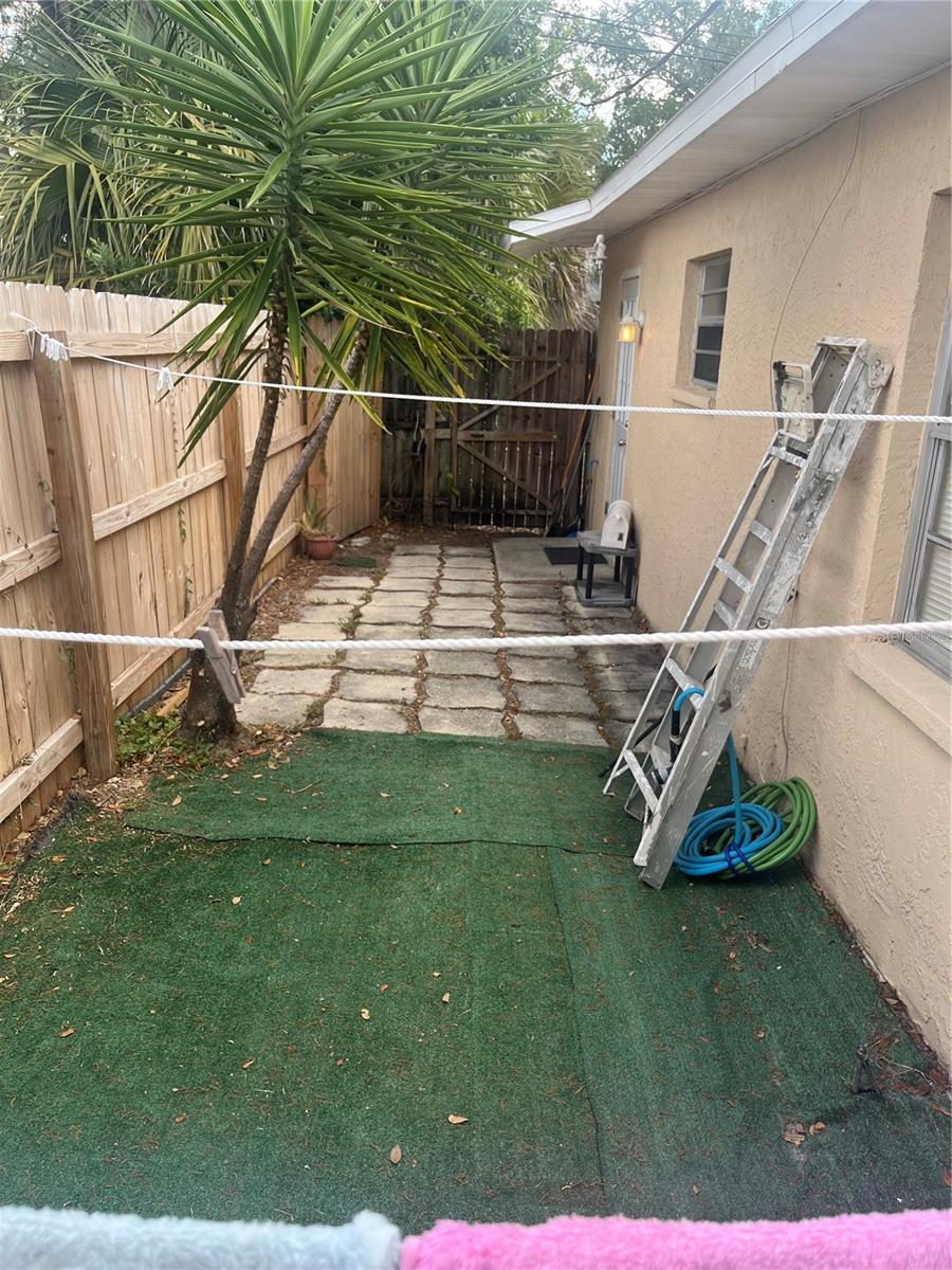 Backyard to unit A