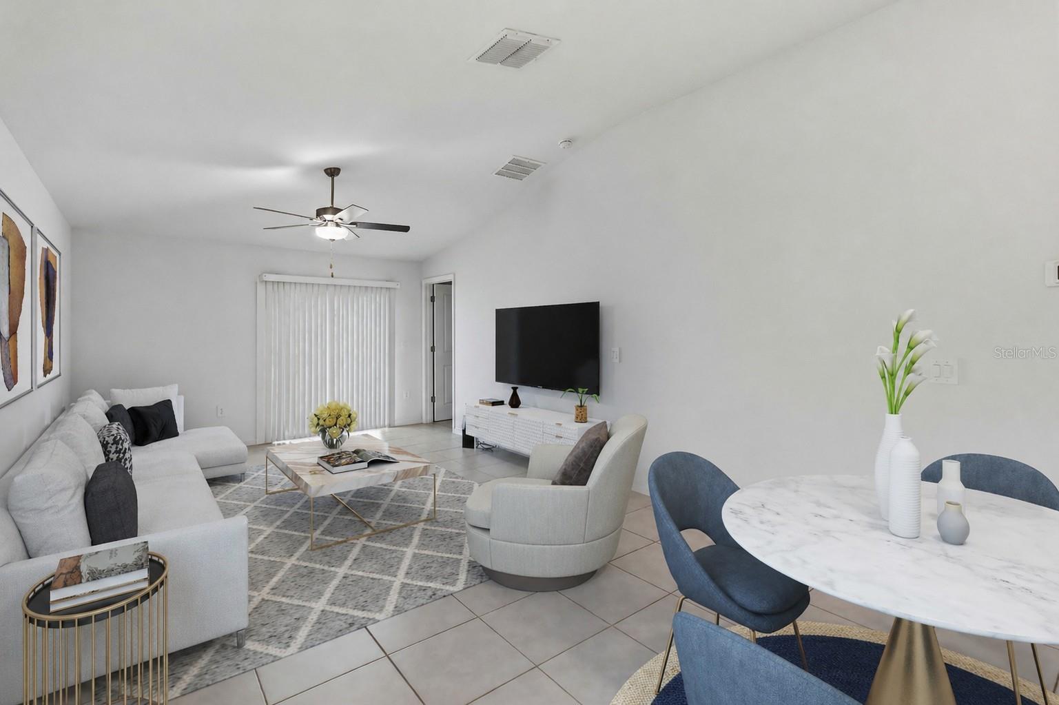 Staged Living/Dining Area