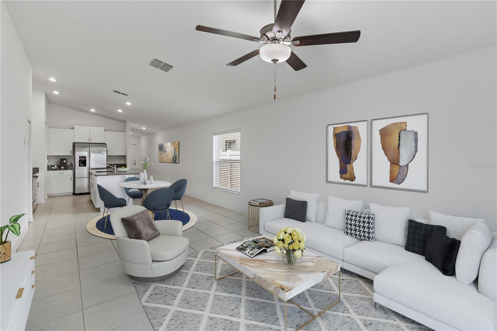 Staged Living/Dining Area