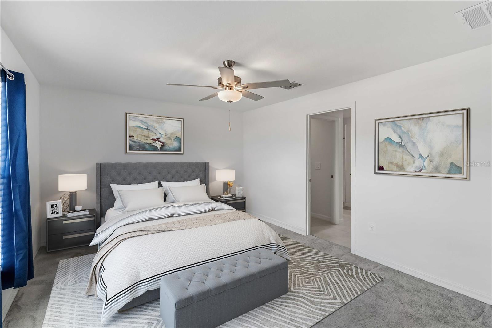 Staged Primary Bedroom