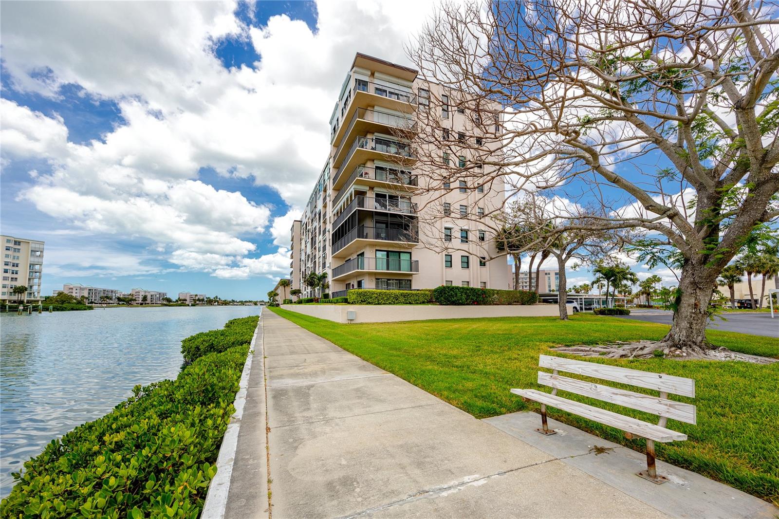 walking paths and benches