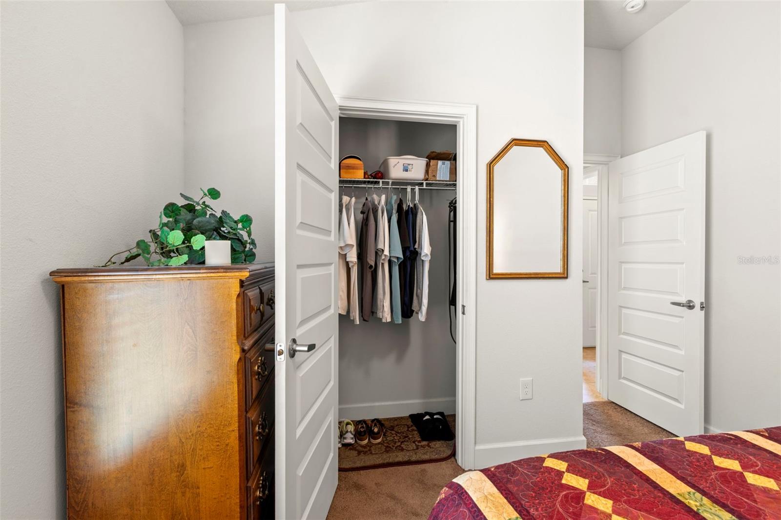 Bedroom 3 also includes a built-in closet, offering practical storage and versatility for guests, family, or workspace needs.