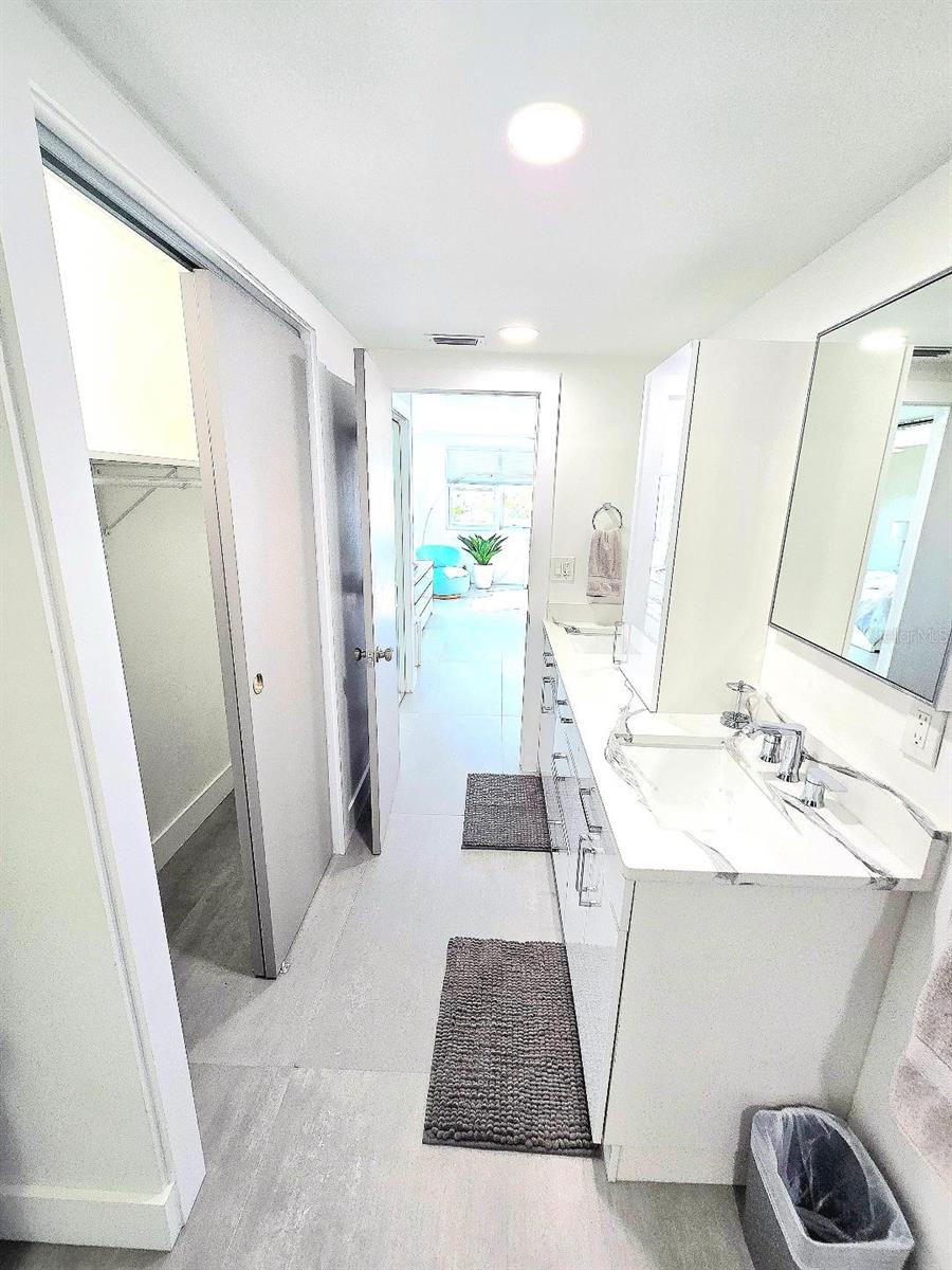 Closet in master bath, you won't lack space here!