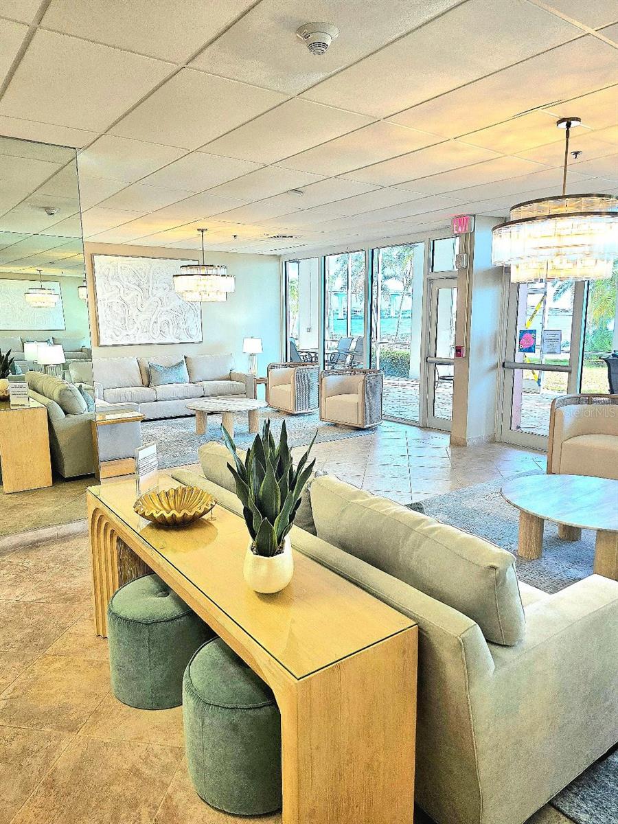 Lobby, newly furnished