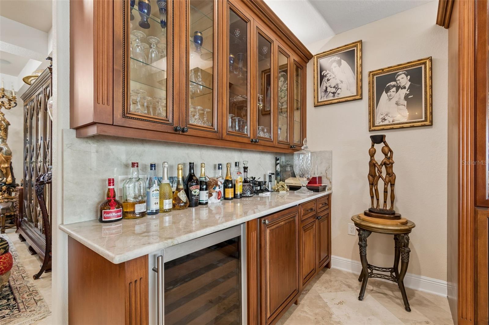 Dry Bar in Living Room