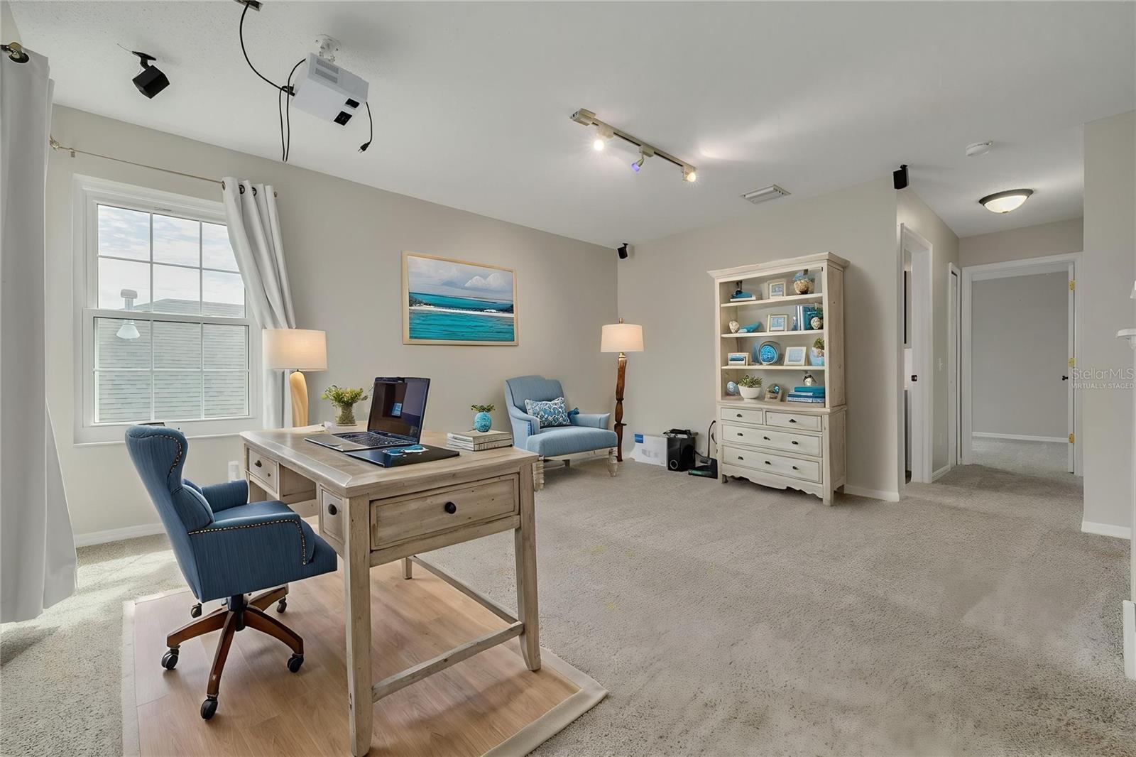 Virtually Staged BONUS room, as an office