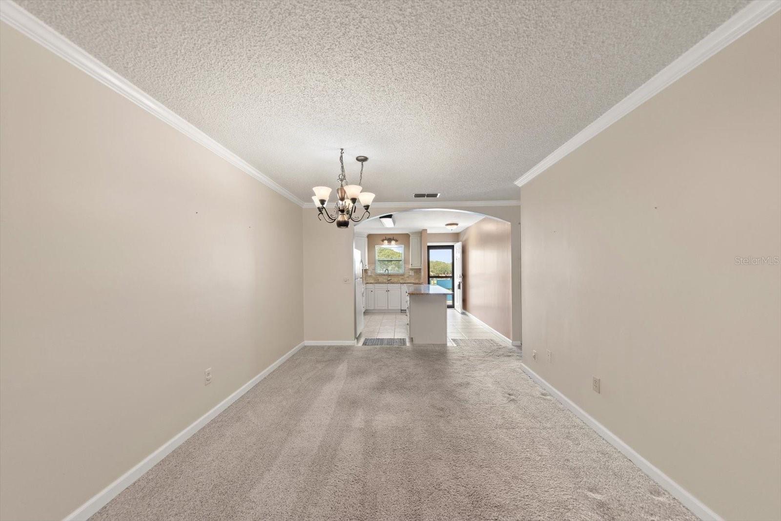 Dining Room with crown molding