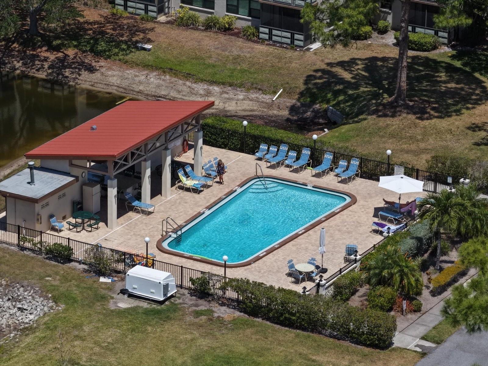 One of the pools near the Lexington building.