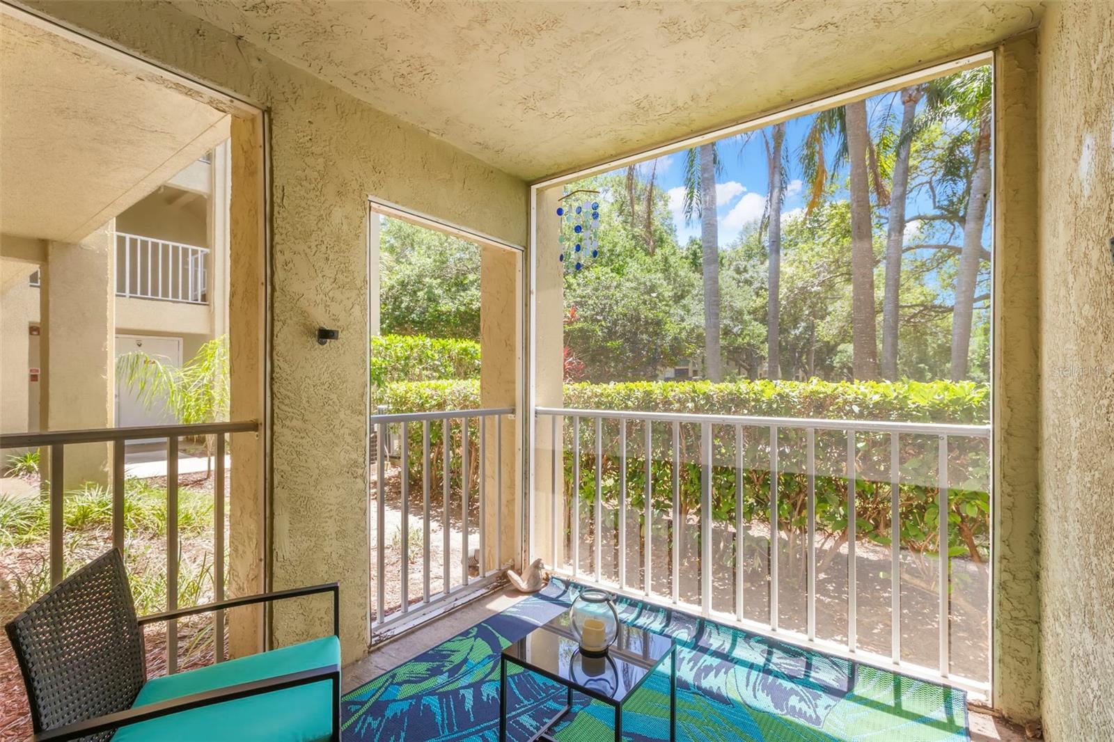 Serene screened patio