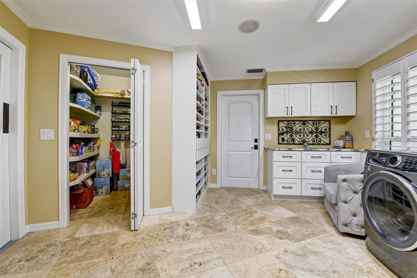 Pantry in laundry room