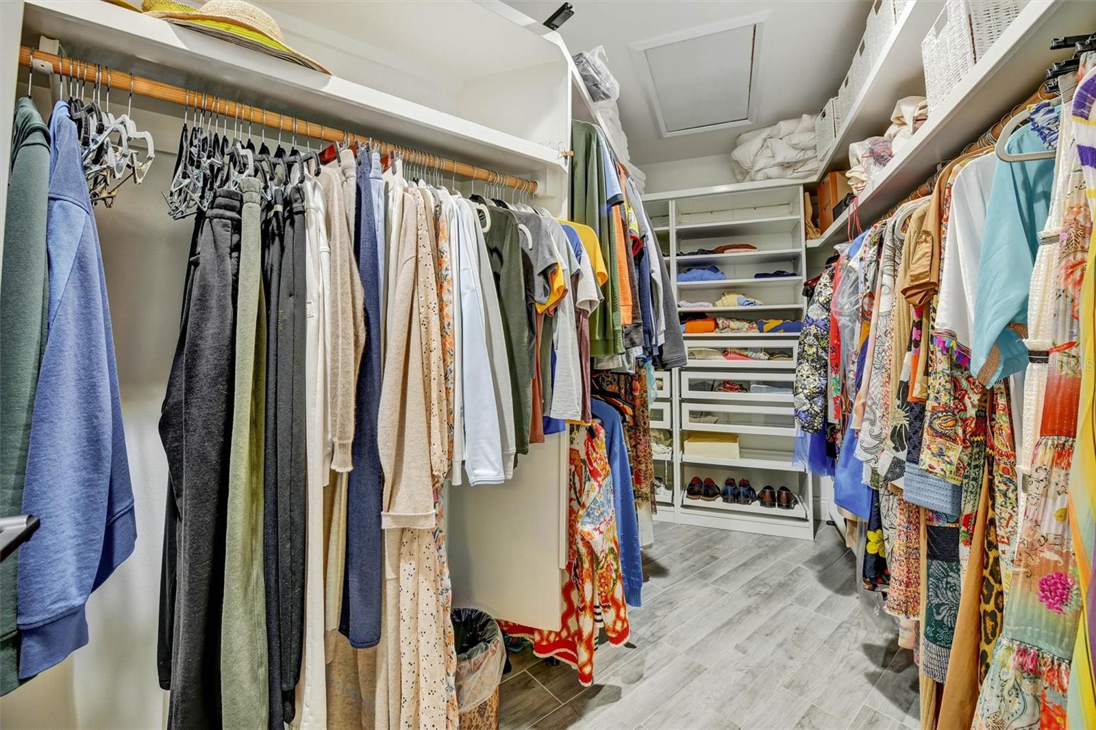 One of many huge walk in closets