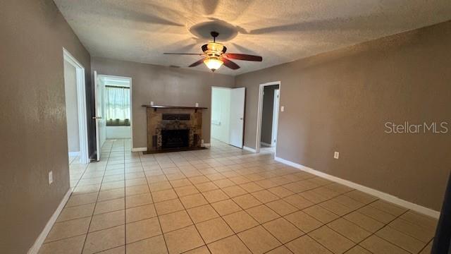 living room with fireplace