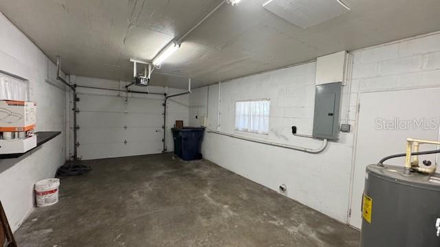 one car garage with laundry hook ups