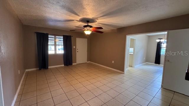 living room with view of dining room