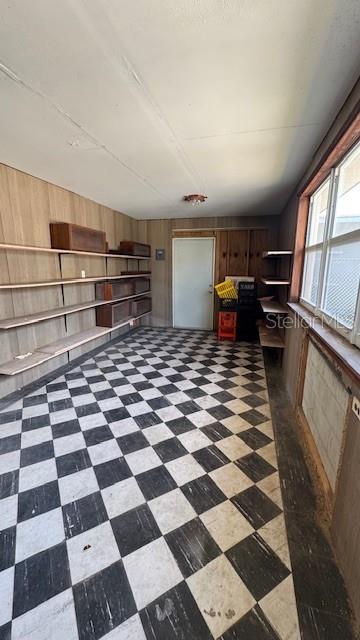 unfinished garage with potential for en suite