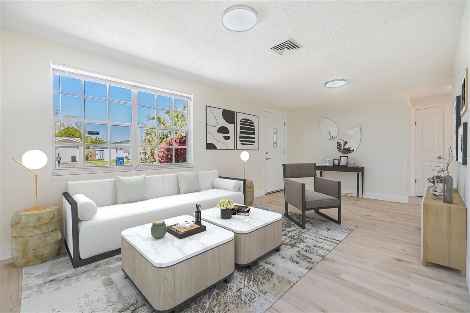 STAGED LIVING ROOM