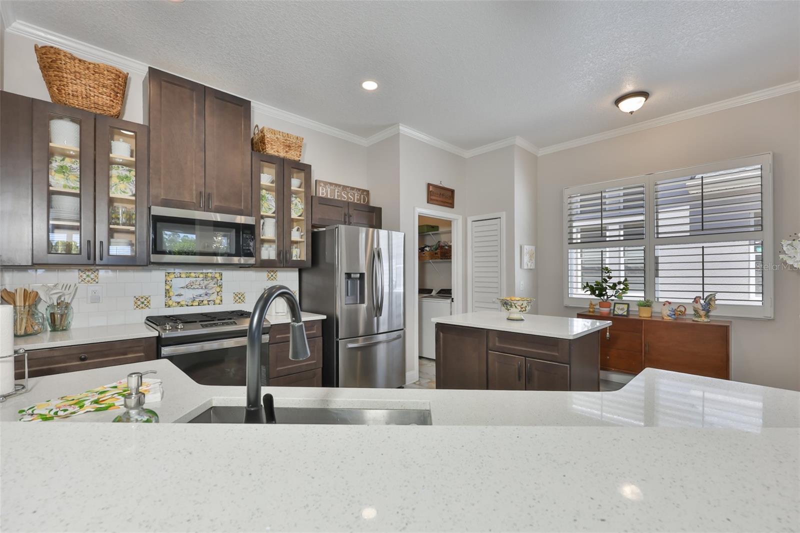 Beautifully appointed kitchen with lots of space for cooking and entertaining.