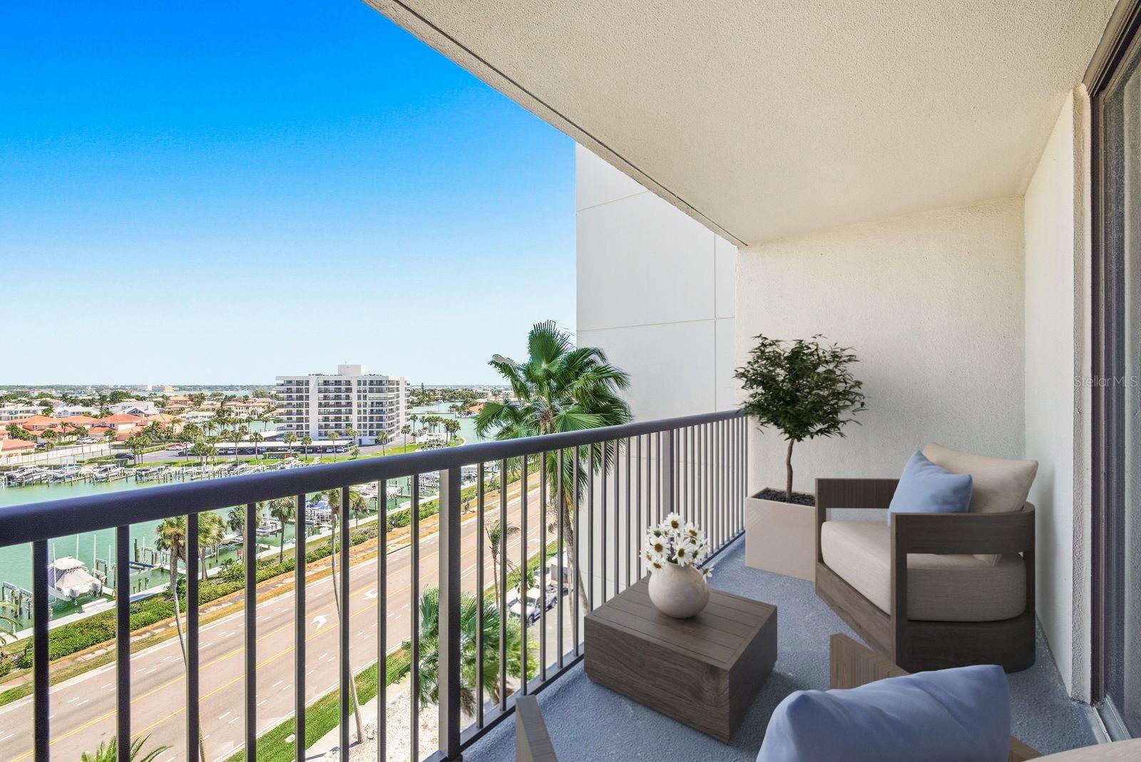 Balcony off of Primary Bedroom