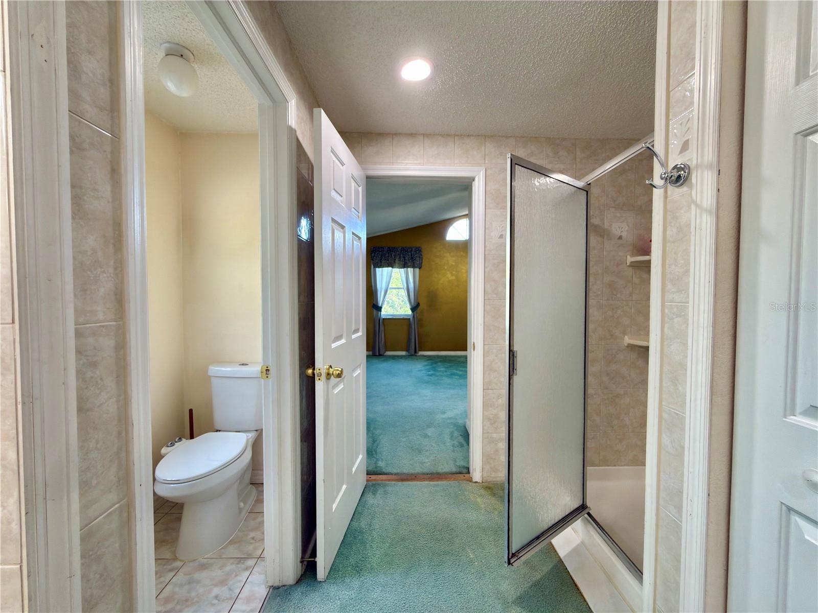 Master bath- water closet and shower