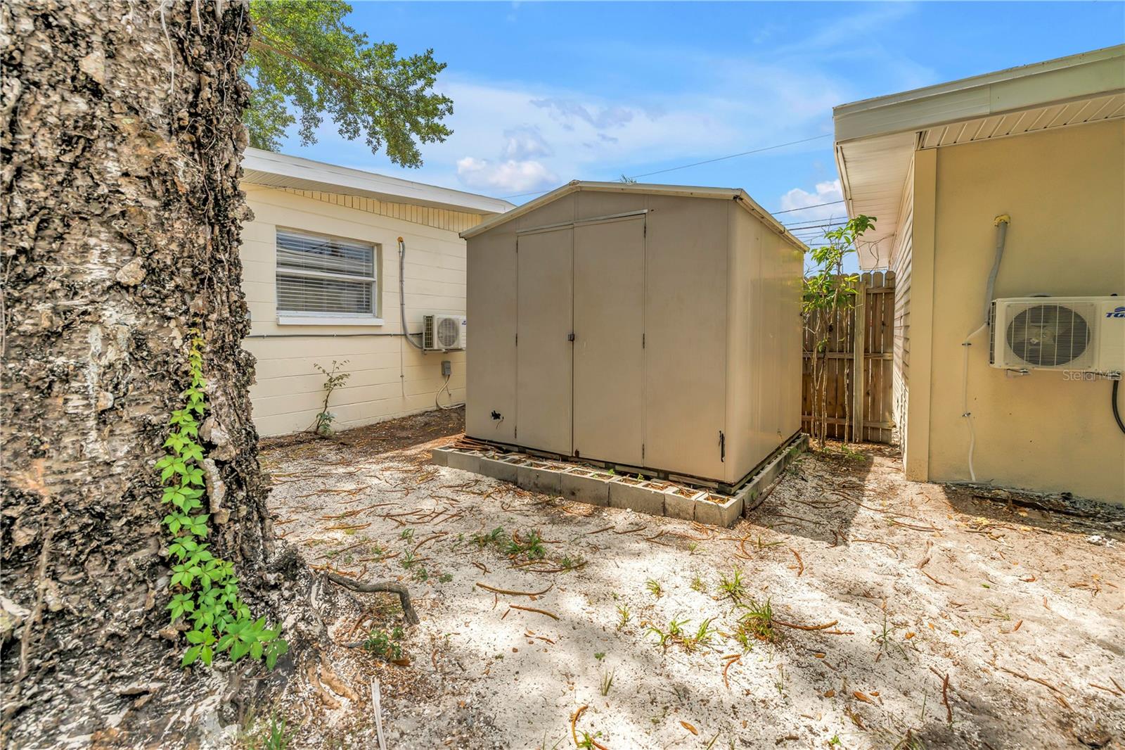 Storage shed.