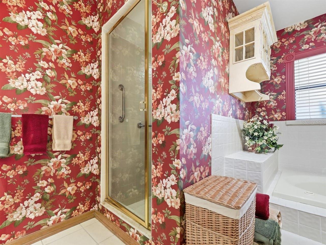 Primary walk-in shower