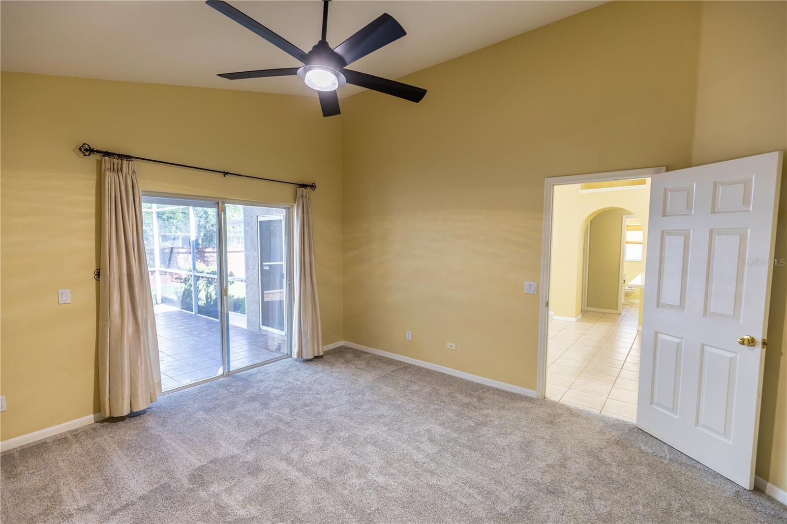 Sliders to a large screened lanai