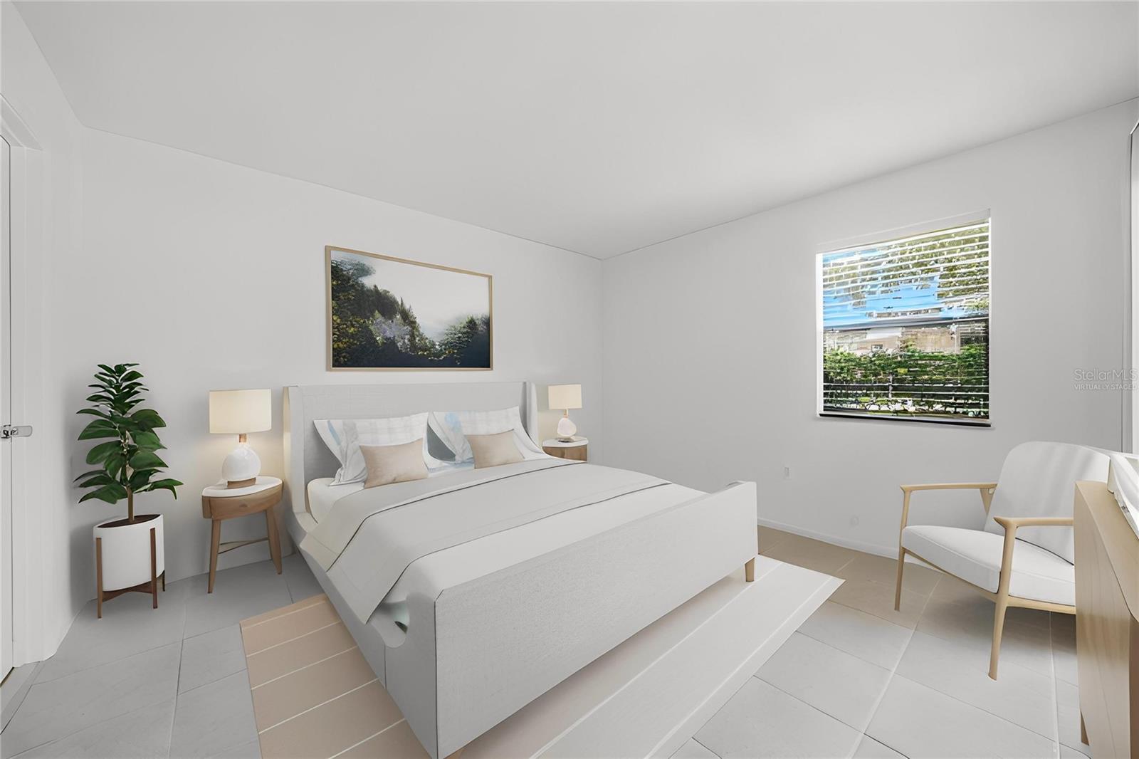 Primary bedroom-Virtually staged