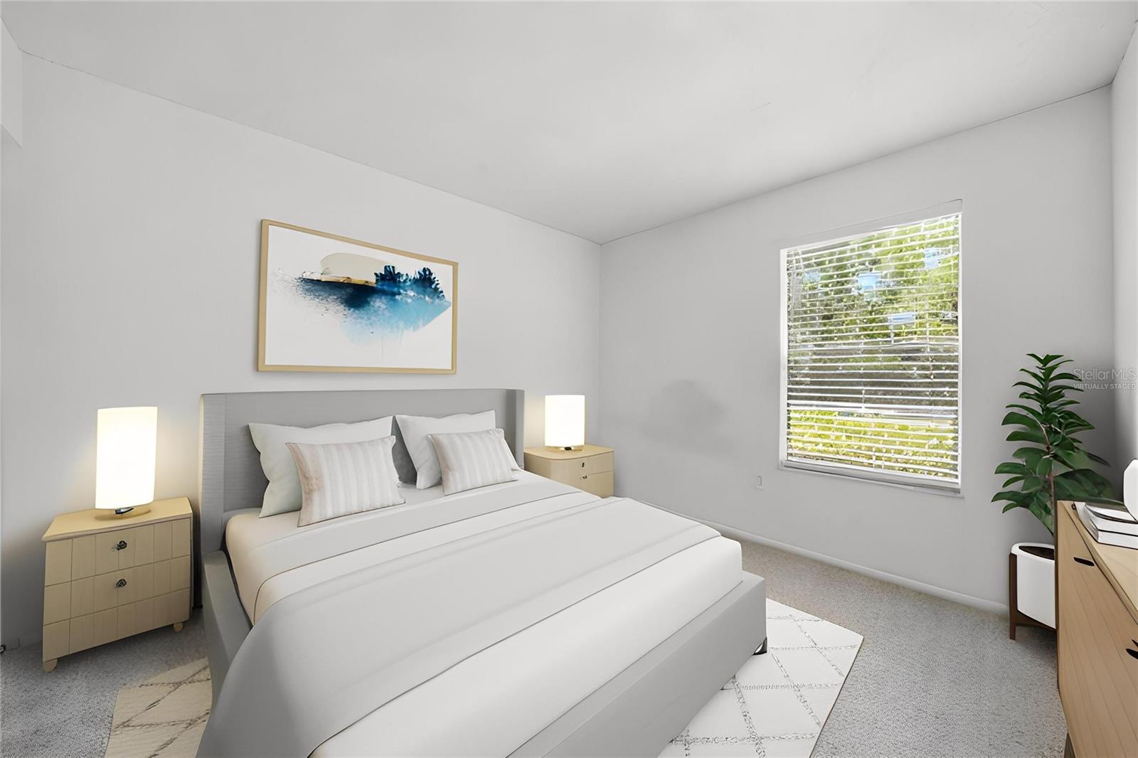 Bedroom two-virtually staged