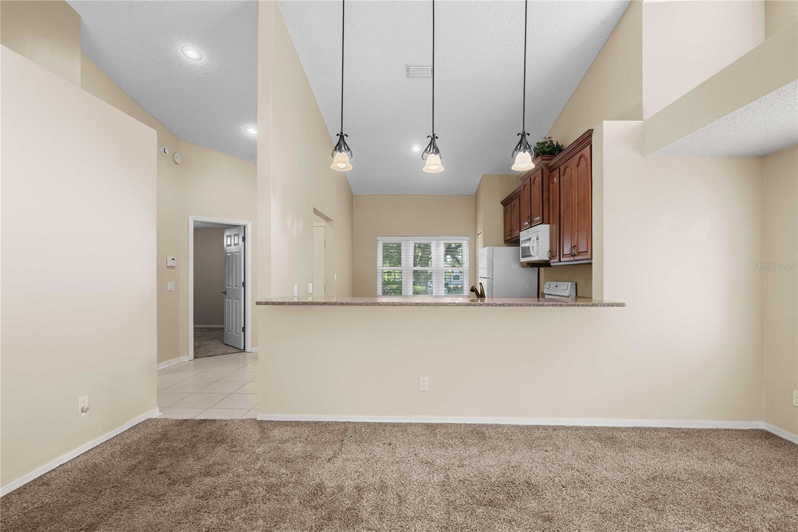 Dining room looking into the kitchen