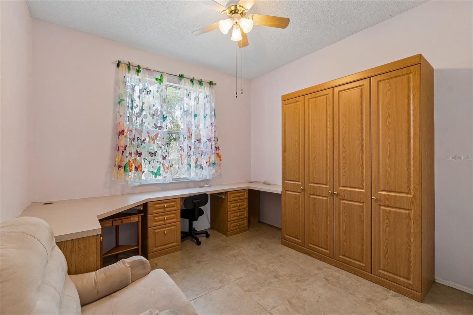 Second Bedroom with built in desk and Murphy bed
