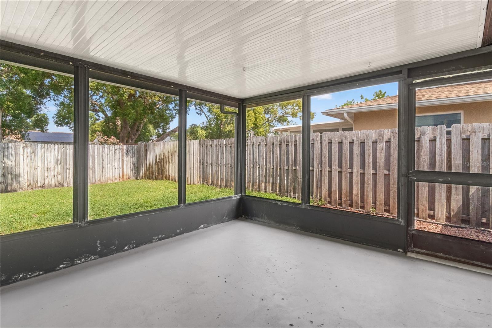 Screened back Porch
