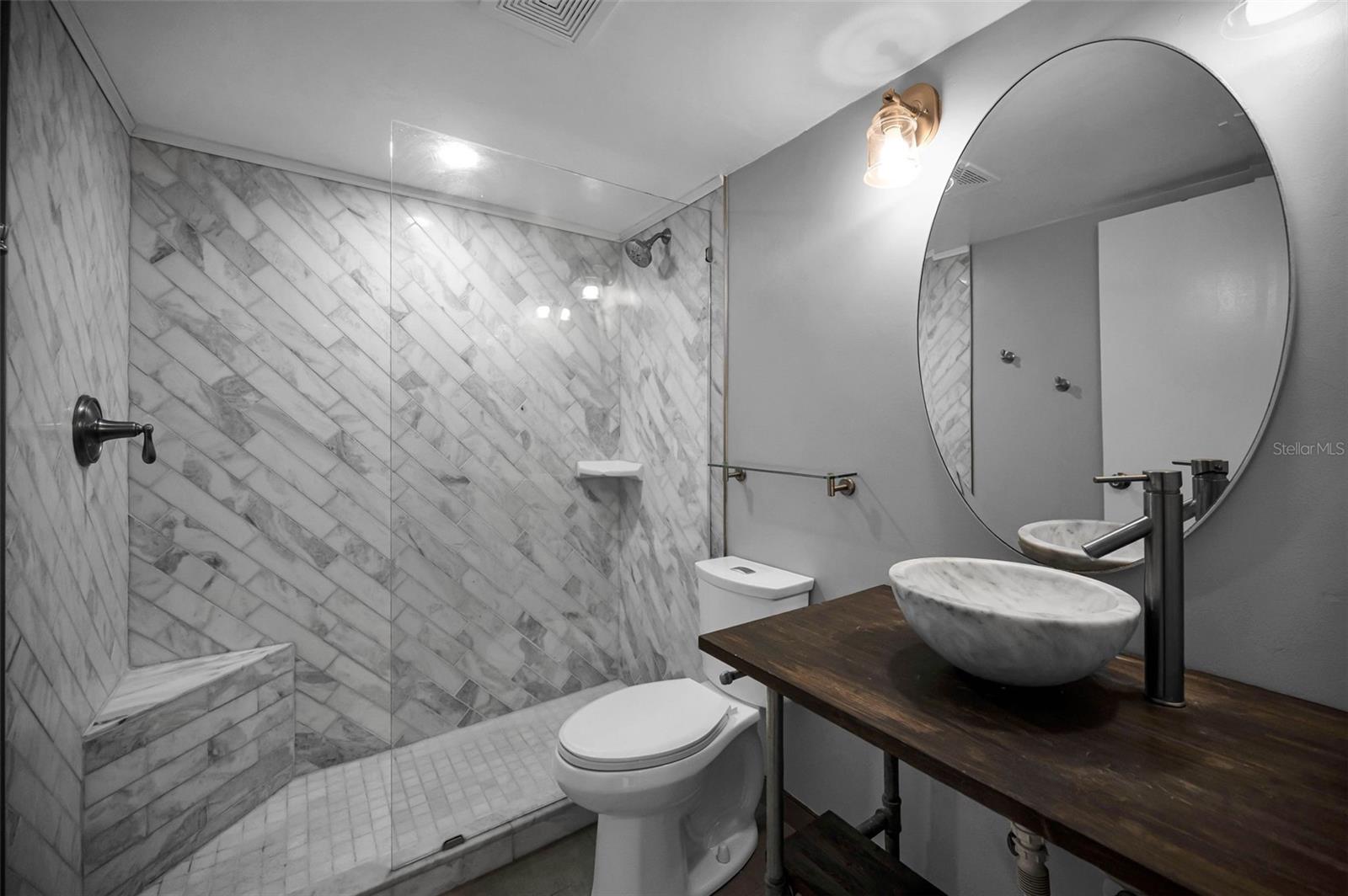 Fully renovated - bathroom #2 - large walk in shower